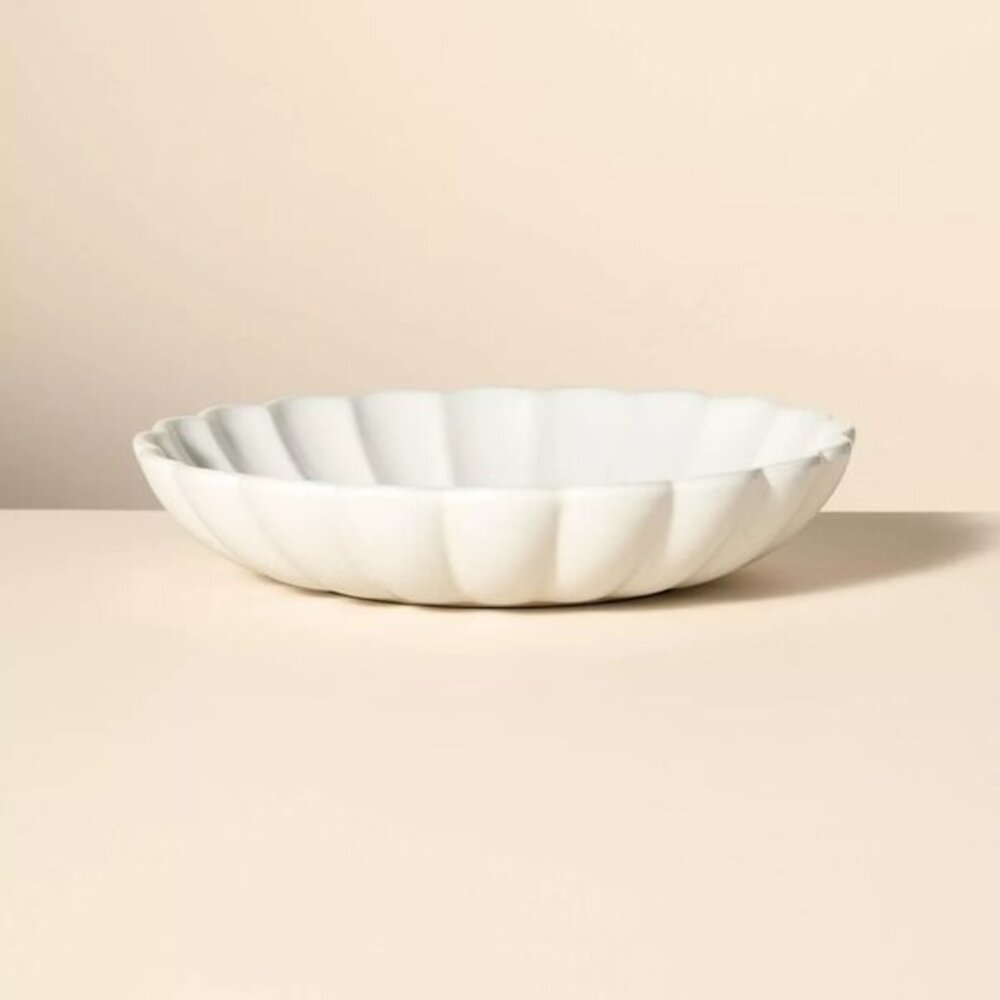 98oz Scalloped Serving‎ Bowl Cream - Hearth & Hand Magnolia